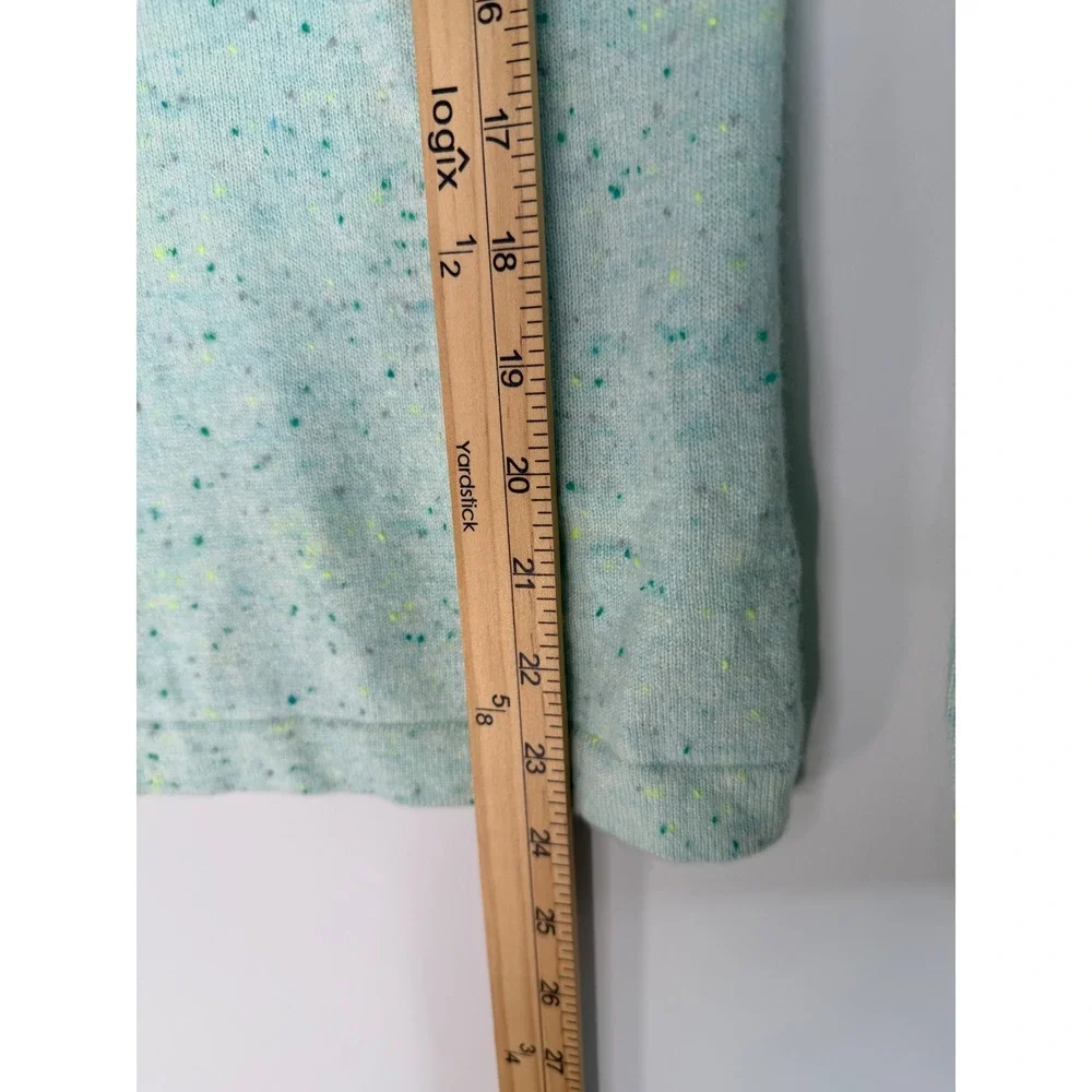 Pure Collection 100% Cashmere Sweater Womens US 4 Green Confetti Speckled Luxury